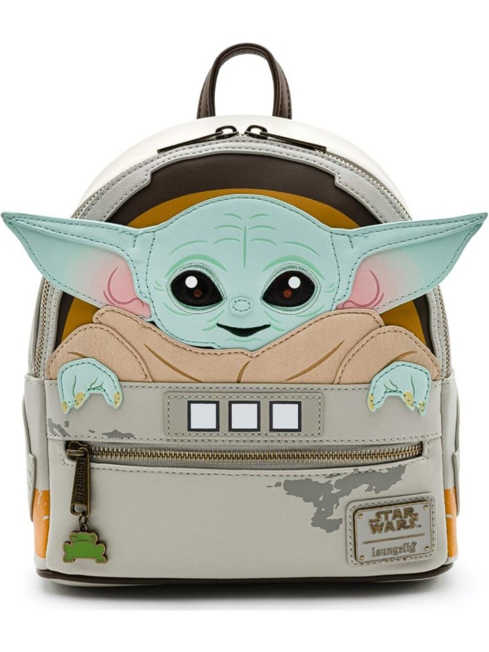 Mini Backpack - Star Wars Mandalorian Child Cradle, Brown Lounge Bag, One Size